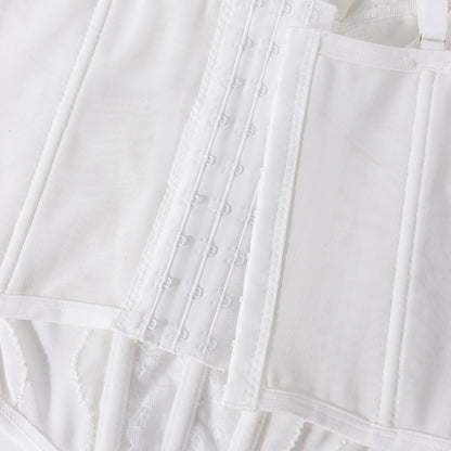 Sexy White Lace Camisole with Slimming and Shapewear