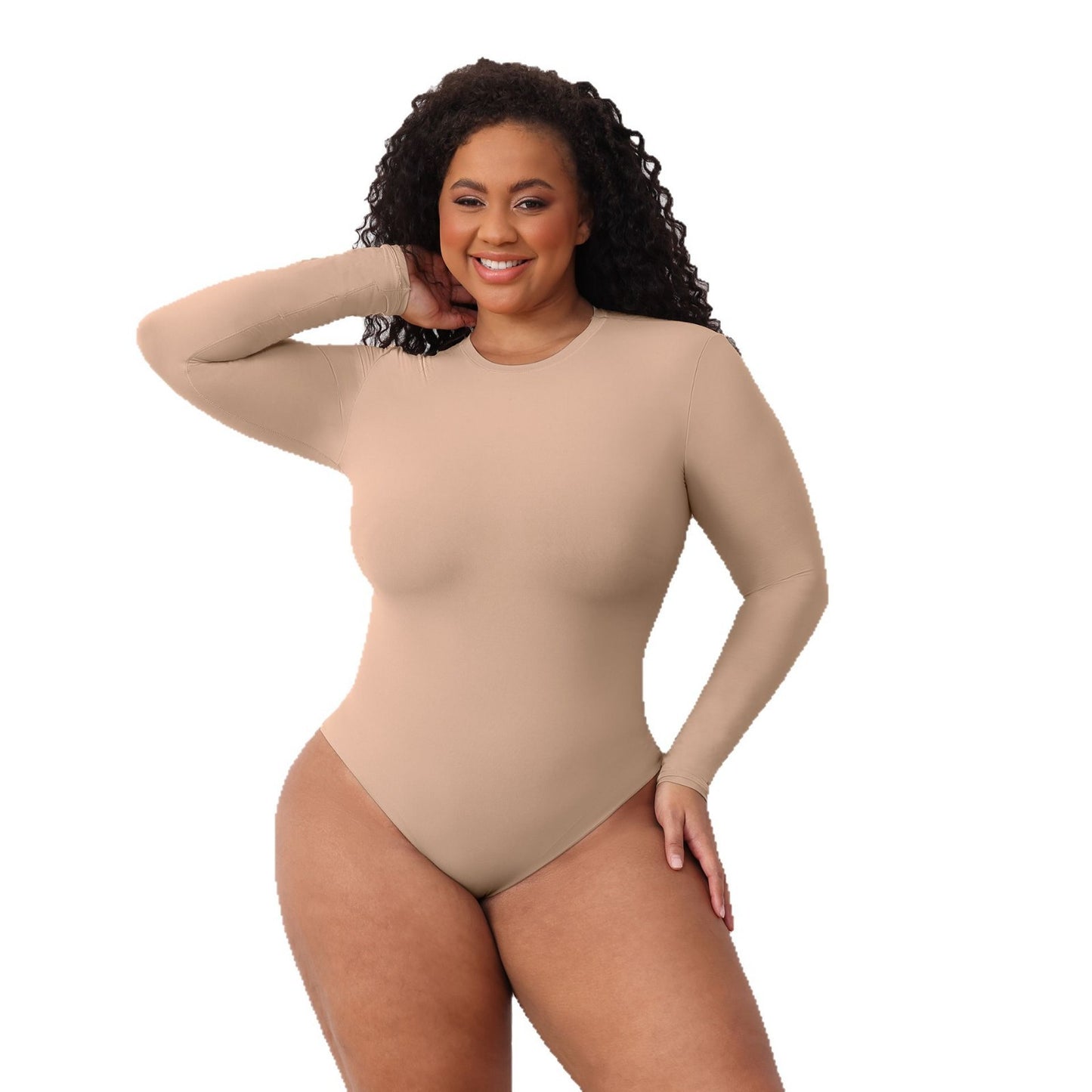 Long Sleeve Jumpsuit Double Layer High Elastic Shapewear Tight Bodysuit