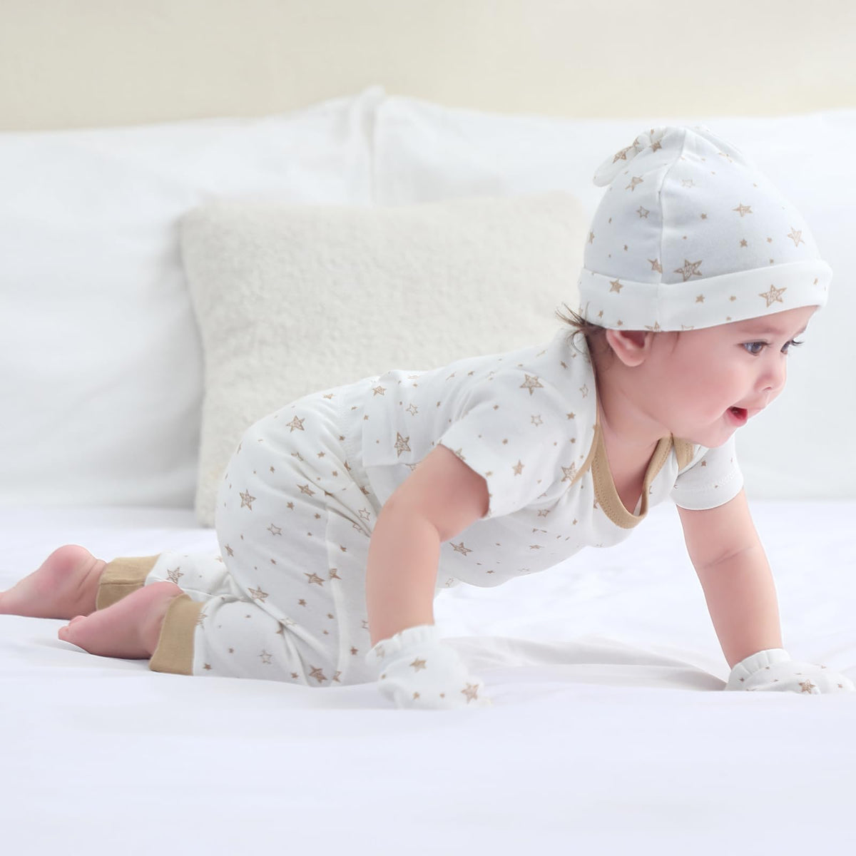 Ruliby Baby Bodysuit and Pant Set 10-pcs Cotton Soft Newborn Clothes Outfit