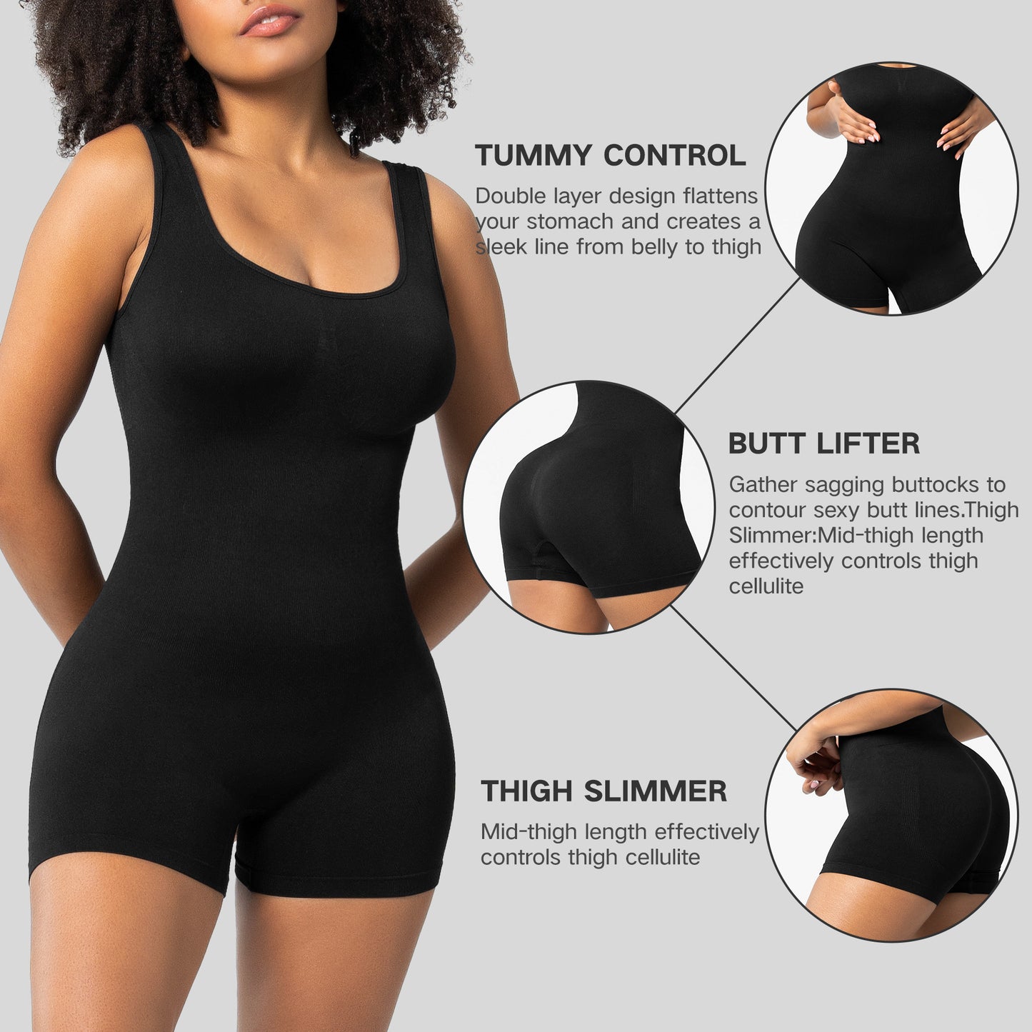 Women's One-Piece Shapewear Slimming Bodysuit Bodycon Jumpsuit