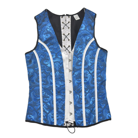 New jacquard blue high end waistcoat men shapewear tummy control