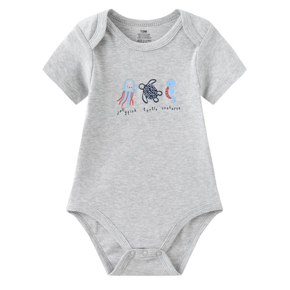 Ruliby Baby Bodysuit and Pant Set 10-pcs Cotton Soft Newborn Clothes Outfit