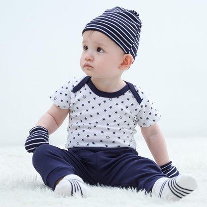 Ruliby Baby Bodysuit and Pant Set 10-pcs Cotton Soft Newborn Clothes Outfit
