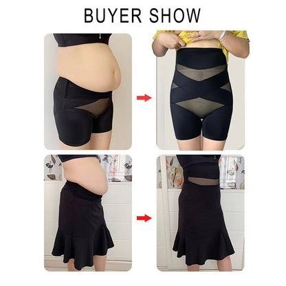 Women Sexy Body Shaper Panties Slimming Belly Flat Butt Lifter Shapewear High Rise Waist Cross Compression Trainer Underwear