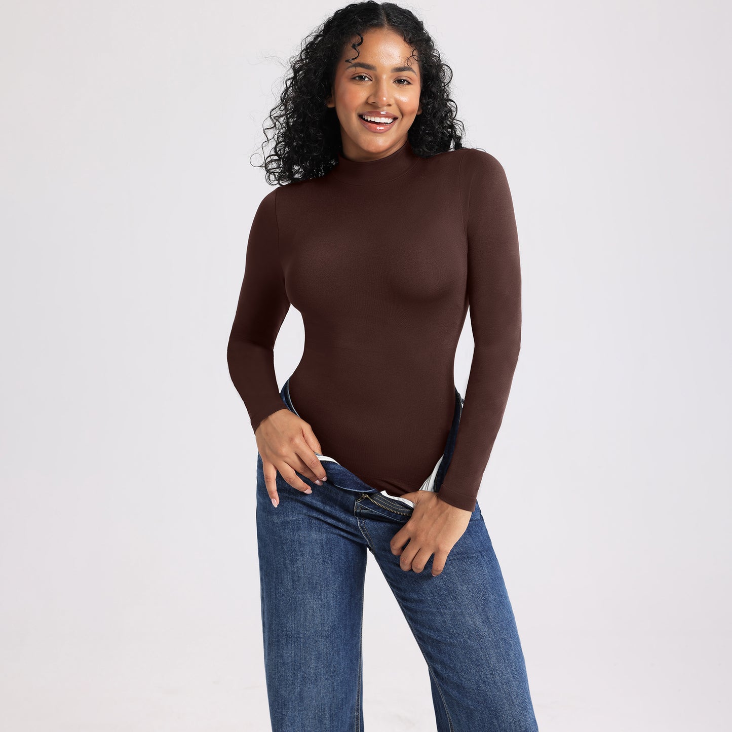 Shapewear High Neck Seamless Long Sleeve Bodysuit Customized