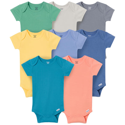 Gerber Baby Boys and Girls' 8-pack Short Sleeve Onesies Bodysuits