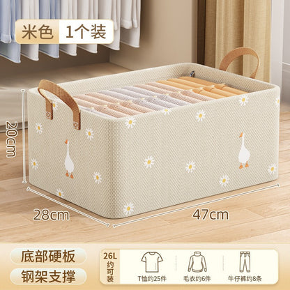 Foldable Fabric Storage Box for Home Dormitory, Clothes and Pants Wardrobe Storage Bin, Large Capacity Multifunctional Organizer