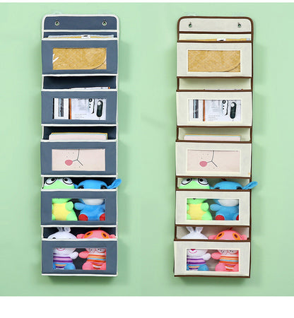 Wall-mounted underwear storage box baby bed children's toy hanging bag home multi-layer door storage hanging bag wholesale