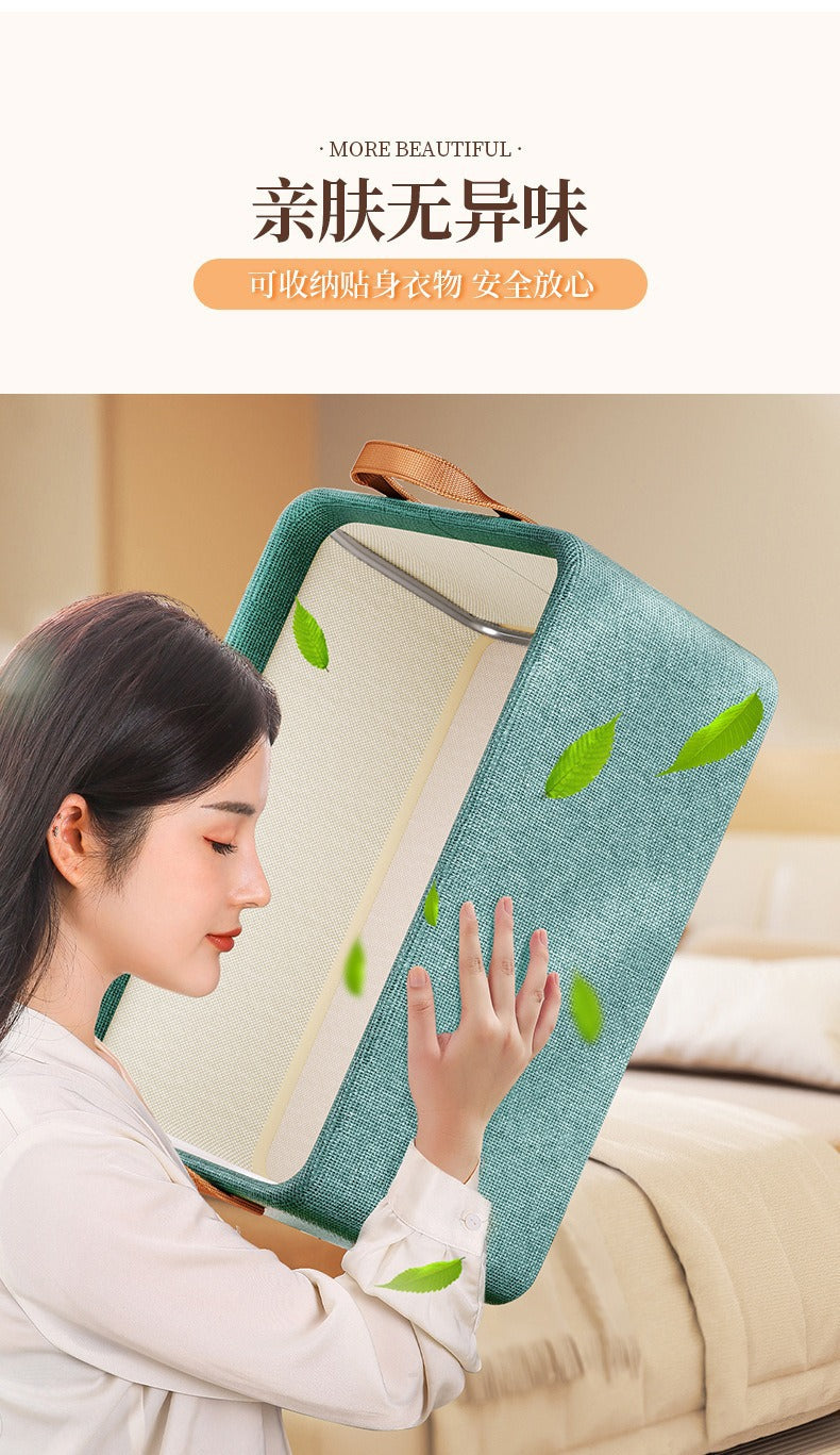 Foldable Fabric Storage Box for Home Dormitory, Clothes and Pants Wardrobe Storage Bin, Large Capacity Multifunctional Organizer