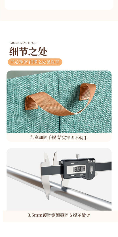 Foldable Fabric Storage Box for Home Dormitory, Clothes and Pants Wardrobe Storage Bin, Large Capacity Multifunctional Organizer