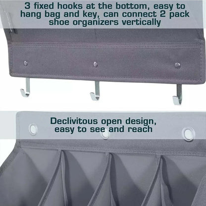 Cross-border door back storage bag storage hanging bag shoe bag bedroom multi-layer sundries finishing non-woven fabric storage bag wall-mounted
