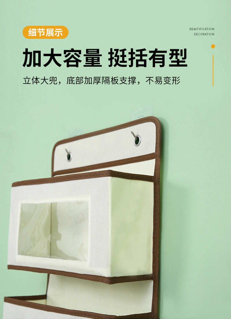 Wall-mounted underwear storage box baby bed children's toy hanging bag home multi-layer door storage hanging bag wholesale
