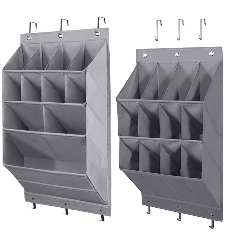Cross-border door back storage bag storage hanging bag shoe bag bedroom multi-layer sundries finishing non-woven fabric storage bag wall-mounted