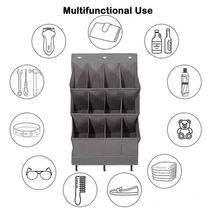 Cross-border door back storage bag storage hanging bag shoe bag bedroom multi-layer sundries finishing non-woven fabric storage bag wall-mounted