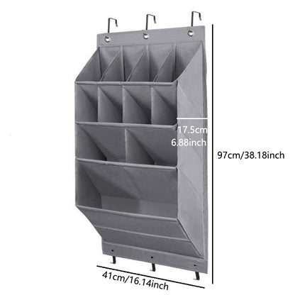 Cross-border door back storage bag storage hanging bag shoe bag bedroom multi-layer sundries finishing non-woven fabric storage bag wall-mounted