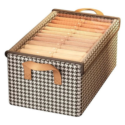 Foldable Fabric Storage Box for Home Dormitory, Clothes and Pants Wardrobe Storage Bin, Large Capacity Multifunctional Organizer