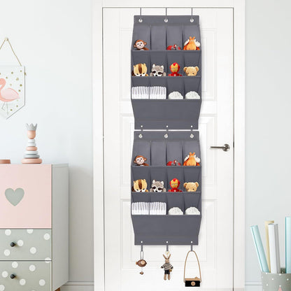 Cross-border door back storage bag storage hanging bag shoe bag bedroom multi-layer sundries finishing non-woven fabric storage bag wall-mounted