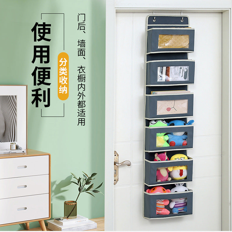 Wall-mounted underwear storage box baby bed children's toy hanging bag home multi-layer door storage hanging bag wholesale