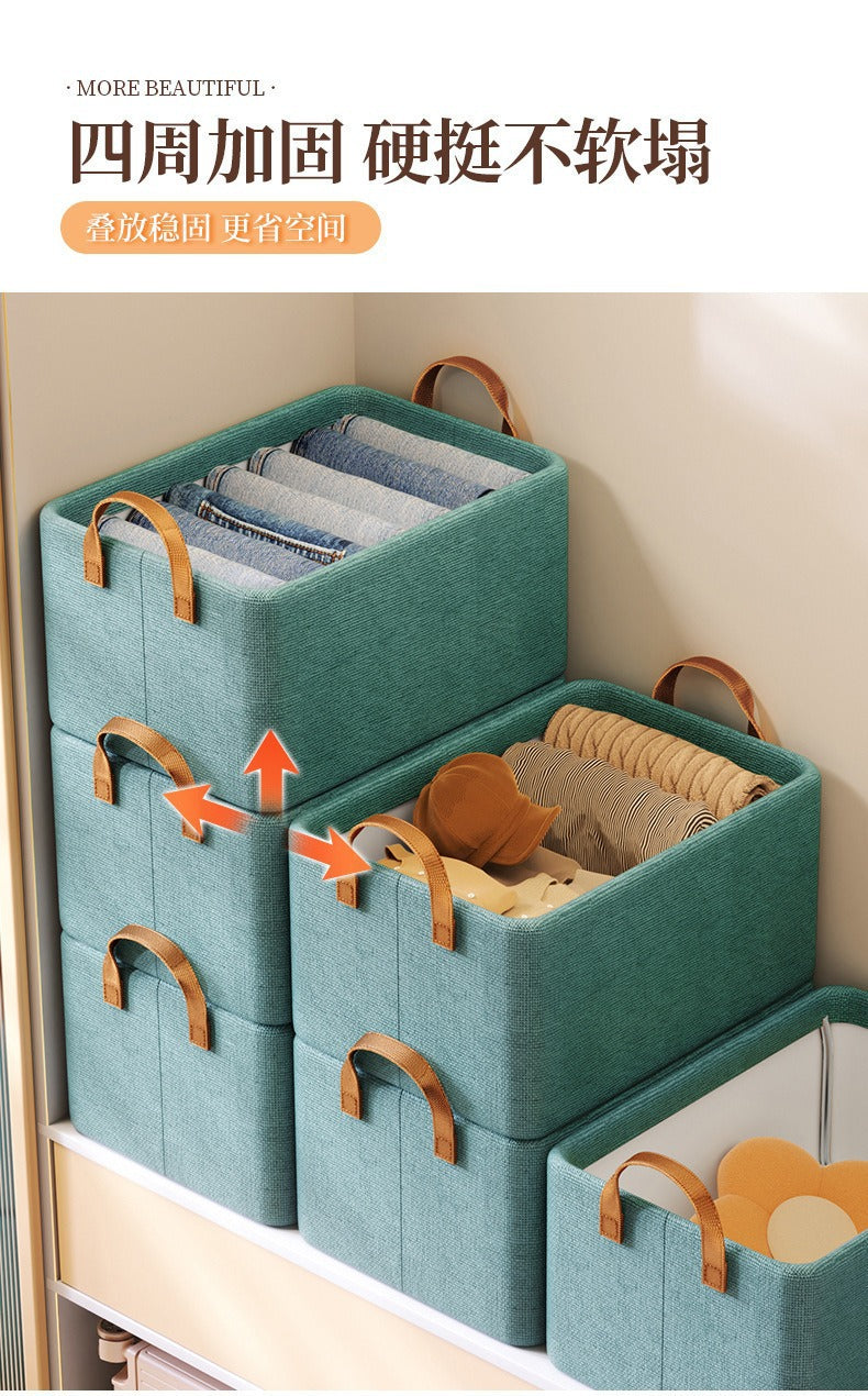 Foldable Fabric Storage Box for Home Dormitory, Clothes and Pants Wardrobe Storage Bin, Large Capacity Multifunctional Organizer