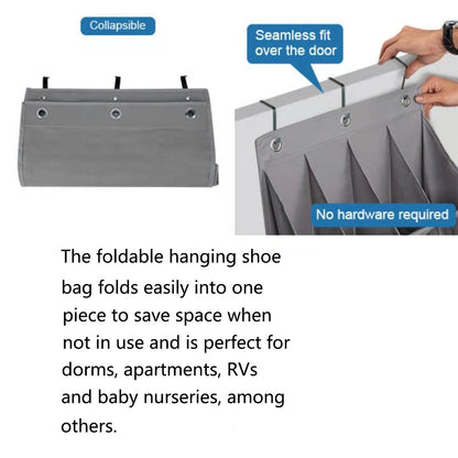 Cross-border door back storage bag storage hanging bag shoe bag bedroom multi-layer sundries finishing non-woven fabric storage bag wall-mounted