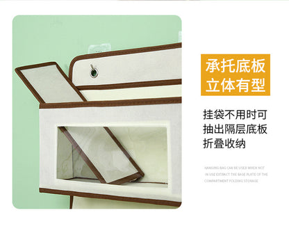 Wall-mounted underwear storage box baby bed children's toy hanging bag home multi-layer door storage hanging bag wholesale