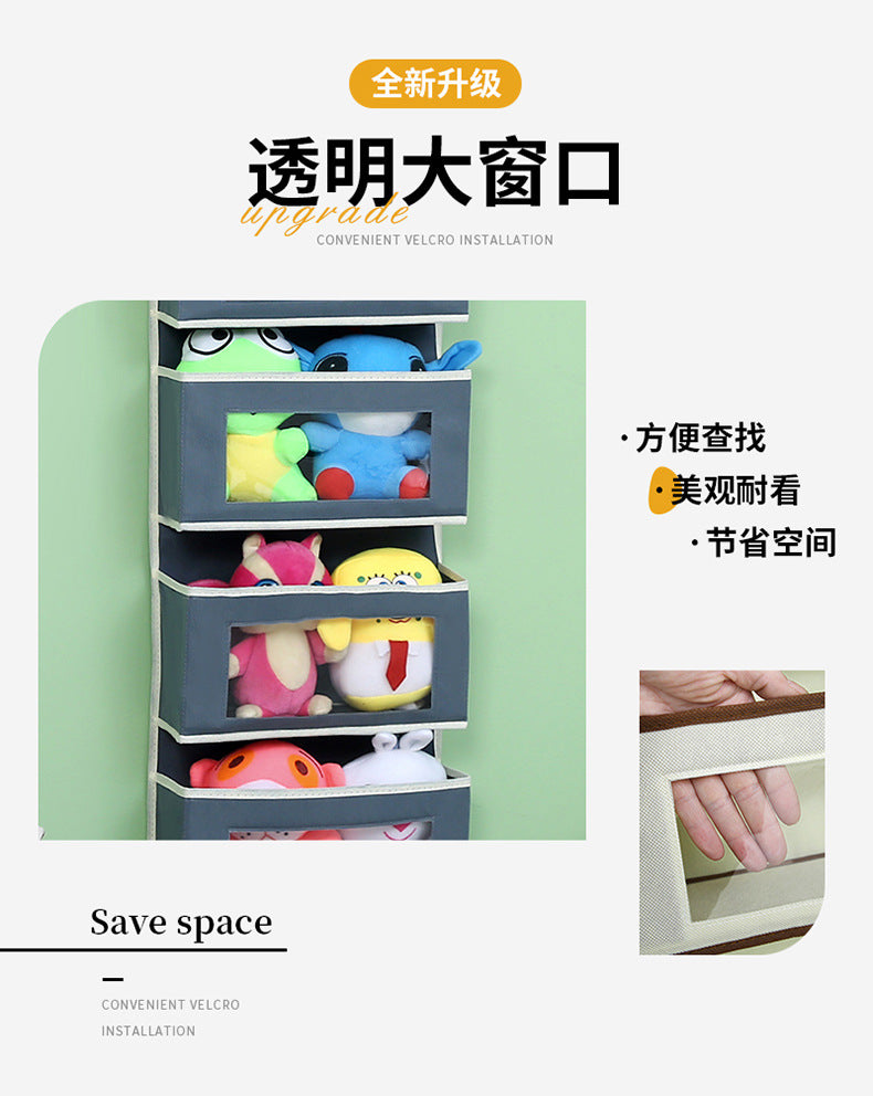 Wall-mounted underwear storage box baby bed children's toy hanging bag home multi-layer door storage hanging bag wholesale