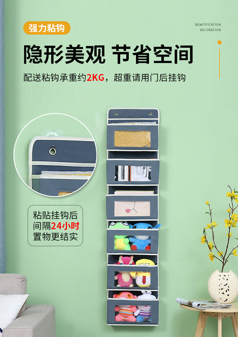 Wall-mounted underwear storage box baby bed children's toy hanging bag home multi-layer door storage hanging bag wholesale
